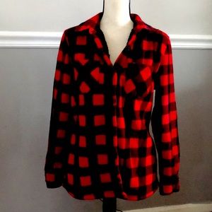 Red and black plaid Modern Canvas jacket